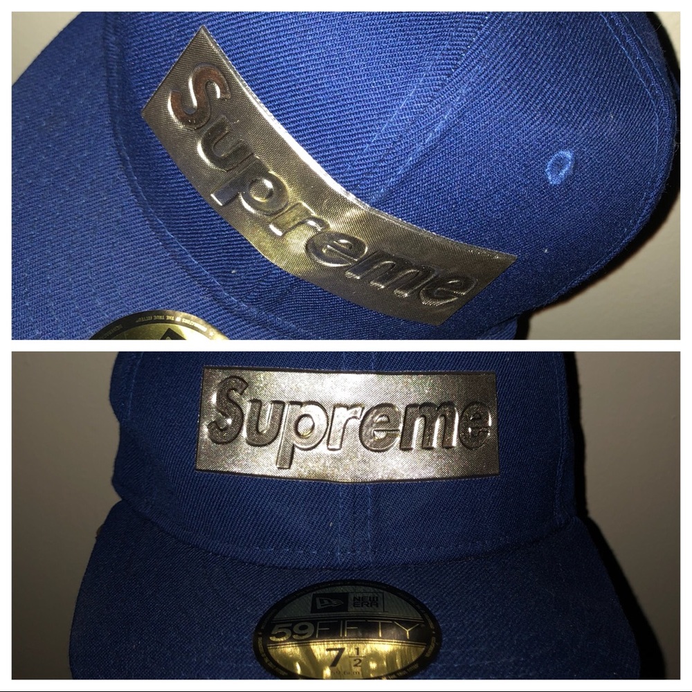 Supreme/New Era/ Metallic Box Logo